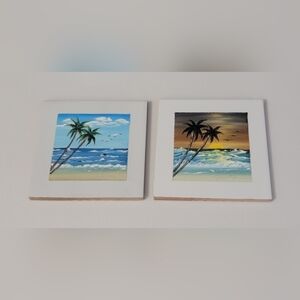 Hand painted decorative coasters